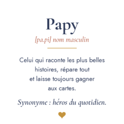 Visuel du dos du mug Papy : la définition de papy