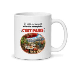 Mug Paris – mug blanc vu du dos