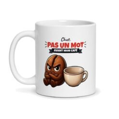 Mug « Pas un mot avant mon café », vue de face
