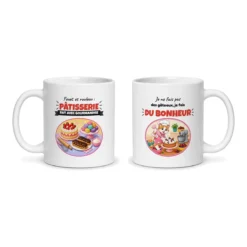 Mug pâtisserie – les deux faces du mug côte à côte