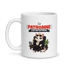 Mug La Patronne « C'est moi qui décide », vue de face