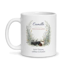 Mug photographe personnalisé prénom – mug blanc vu de face