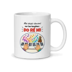 Mug piano – mug blanc vu du dos
