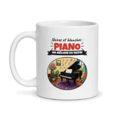Mug piano – mug blanc vu de face