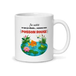 Mug poisson rouge – mug blanc vu du dos