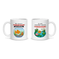 Mug poisson rouge – les deux faces du mug côte à côte