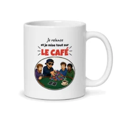 Mug poker – mug blanc vu du dos