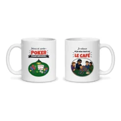 Mug poker – les deux faces du mug côte à côte