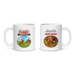 Mug poney – les deux faces du mug côte à côte