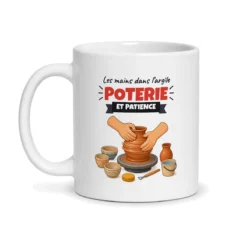 Mug poterie – mug blanc vu de face
