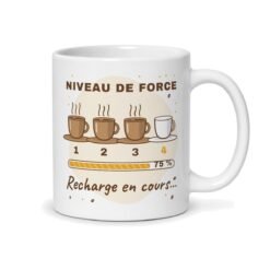 Mug que la force du café soit avec toi, vue du dos