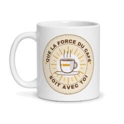 Mug que la force du café soit avec toi, vue de face