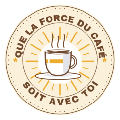 Mug que la force du café soit avec toi, visuel de la face avant