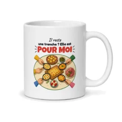 Mug raclette – mug blanc vu du dos