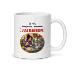 Mug râleuse – mug blanc vu du dos