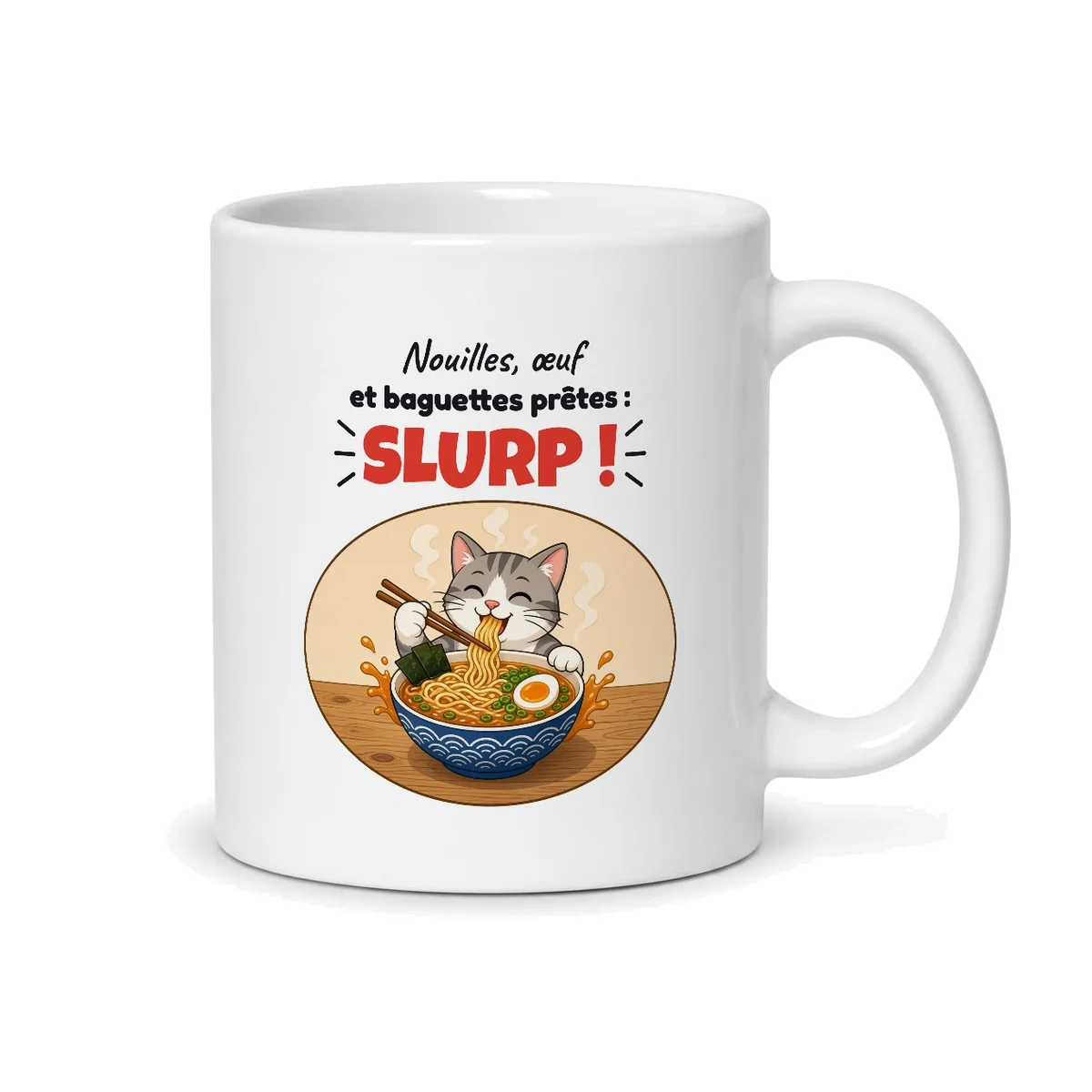 Mug ramen – mug blanc vu du dos