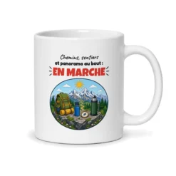 Mug randonnée – mug blanc vu du dos