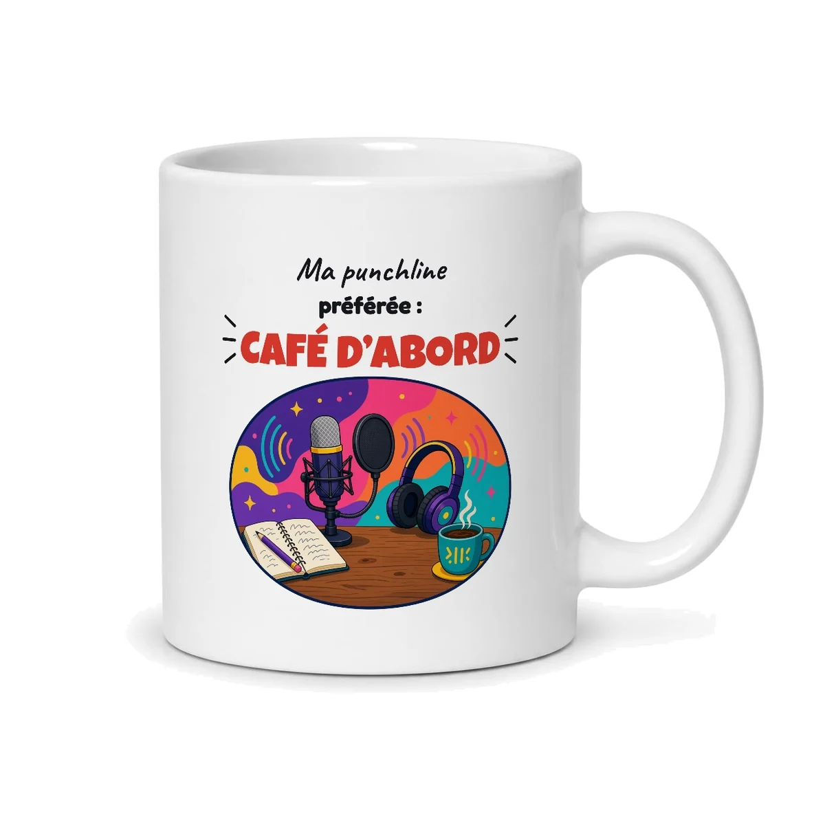 Mug rap – mug blanc vu du dos