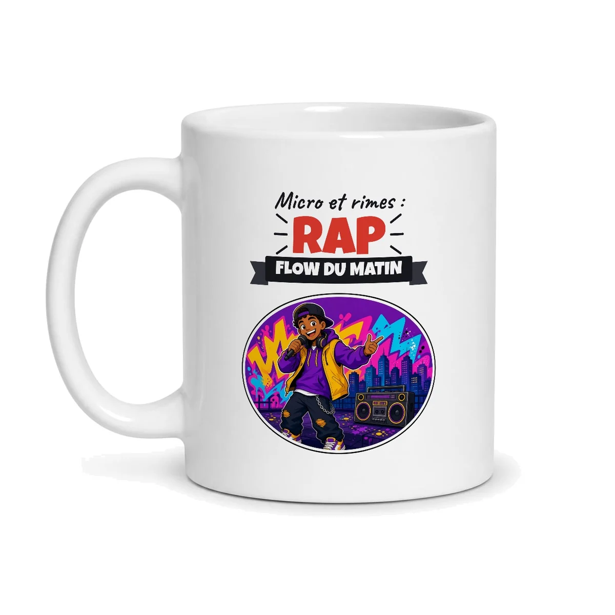 Mug rap – mug blanc vu de face