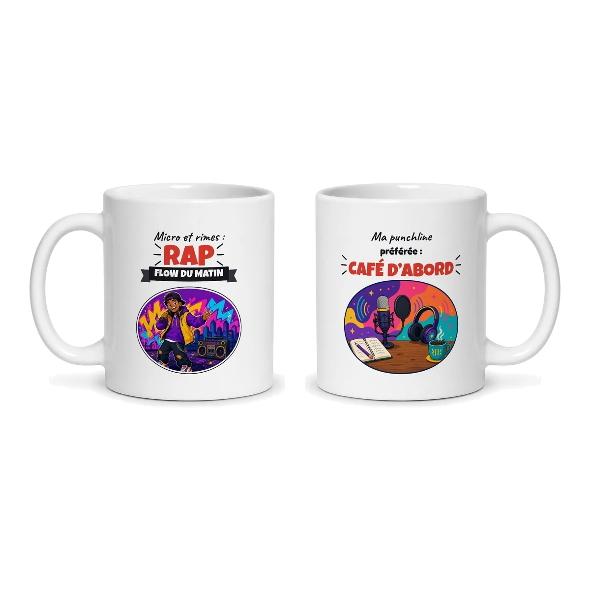 Mug rap – les deux faces du mug côte à côte