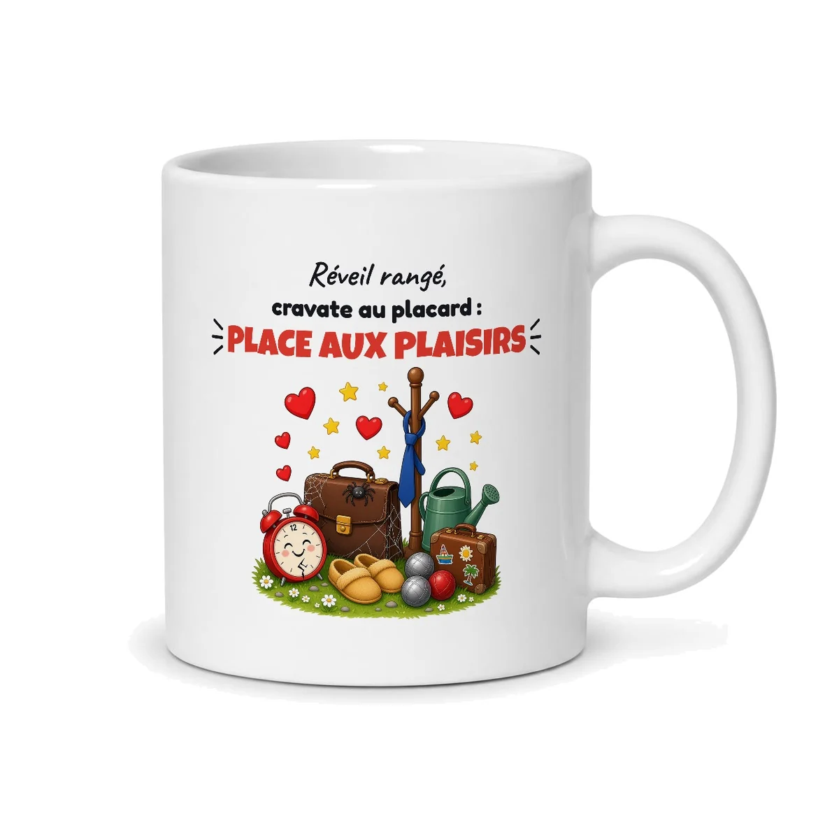 Mug retraite bien méritée – mug blanc vu du dos