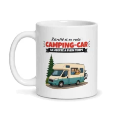 Mug retraite camping-car – mug blanc vu de face