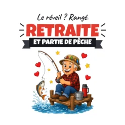 Mug retraite et pêche – visuel imprimé face avant