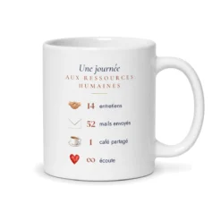 Mug RH personnalisé prénom – mug blanc vu du dos