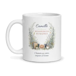 Mug RH personnalisé prénom – mug blanc vu de face