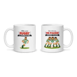 Mug rugby – les deux faces du mug côte à côte