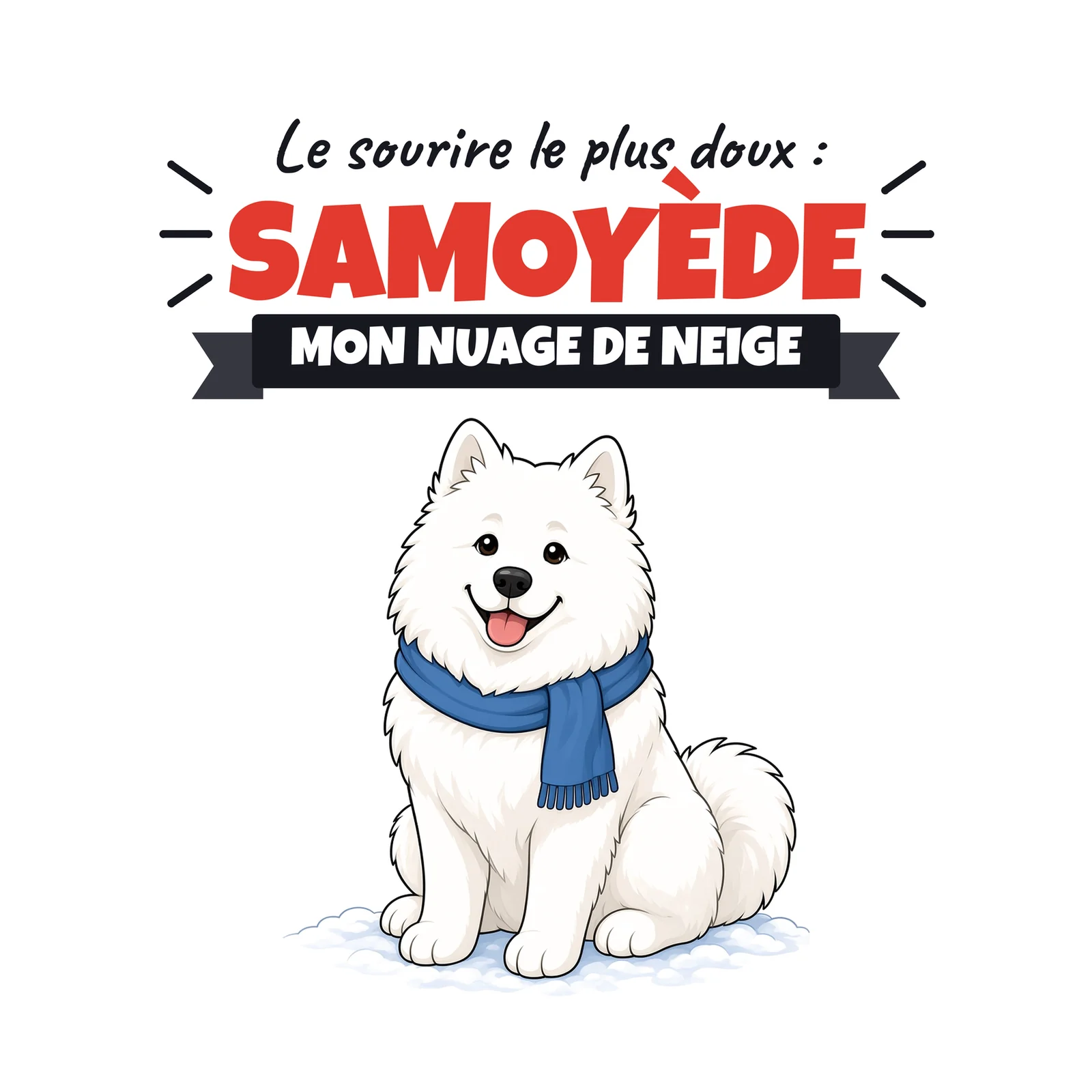 Mug samoyède – visuel imprimé face avant