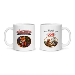 Mug sarcastique – les deux faces du mug côte à côte