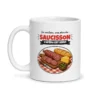 Mug saucisson – mug blanc vu de face