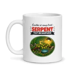 Mug serpent – mug blanc vu de face