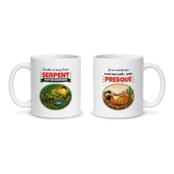 Mug serpent – les deux faces du mug côte à côte