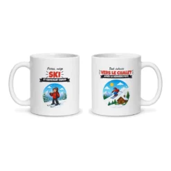 Mug ski – les deux faces du mug côte à côte