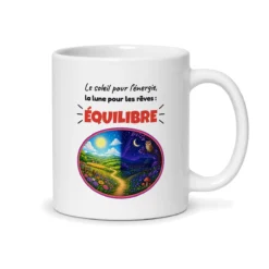 Mug soleil et lune – mug blanc vu du dos