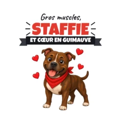 Mug staffie – visuel imprimé face avant
