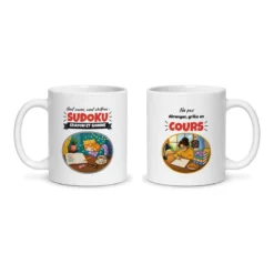 Mug sudoku – les deux faces du mug côte à côte