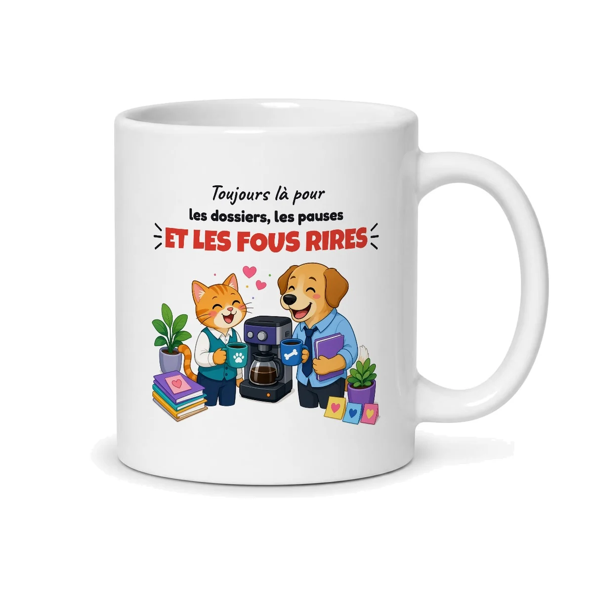 Mug super collègue – mug blanc vu du dos