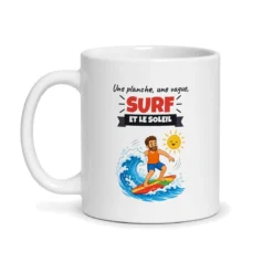Mug surf – mug blanc vu de face