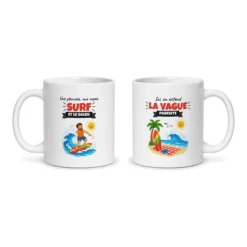 Mug surf – les deux faces du mug côte à côte