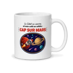 Mug système solaire – mug blanc vu du dos