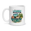 Mug télétravail humour « Mon bureau ? Le canapé », vue de face