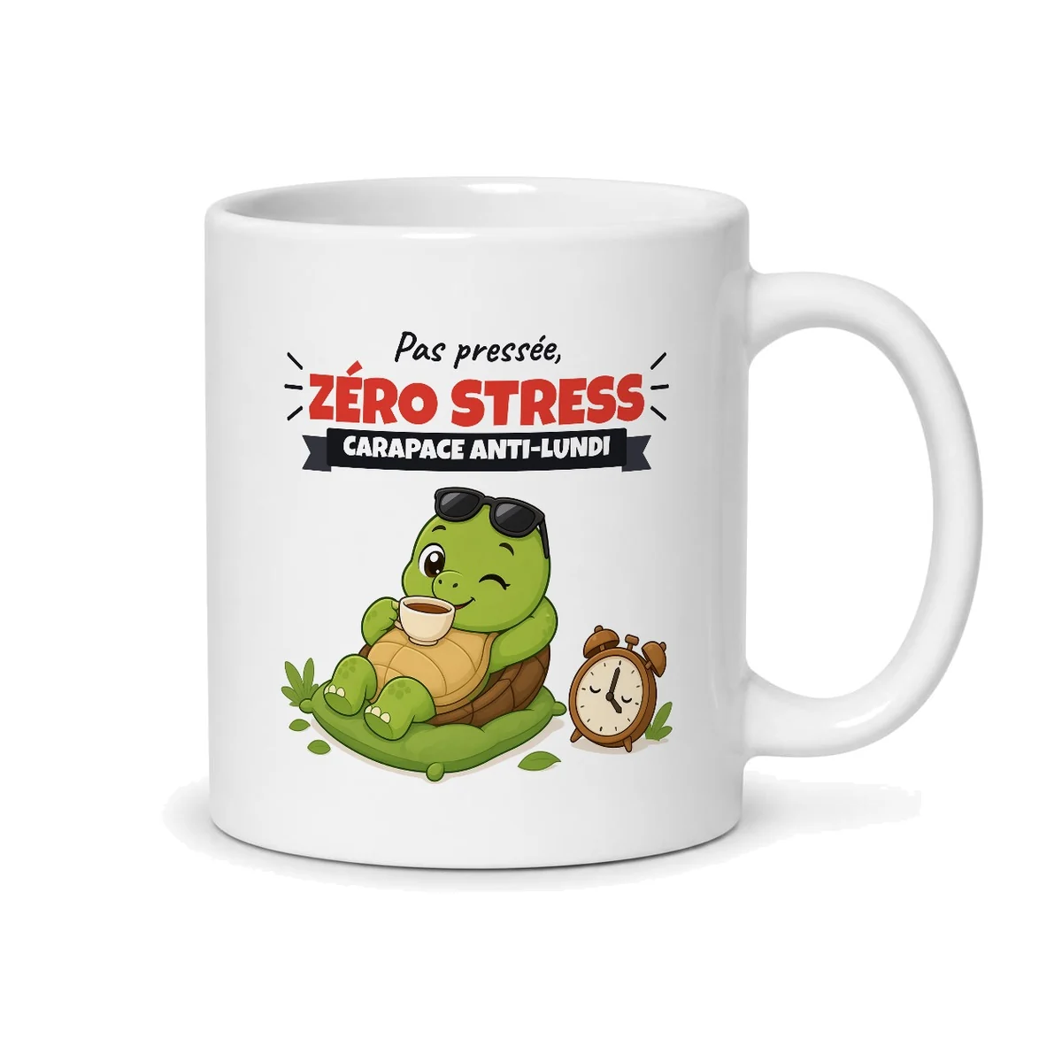 Mug tortue – mug blanc vu du dos