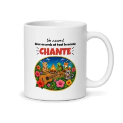 Mug ukulélé – mug blanc vu du dos