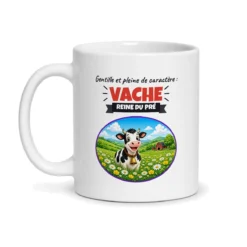 Mug vache – mug blanc vu de face