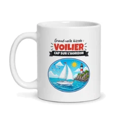 Mug voilier – mug blanc vu de face