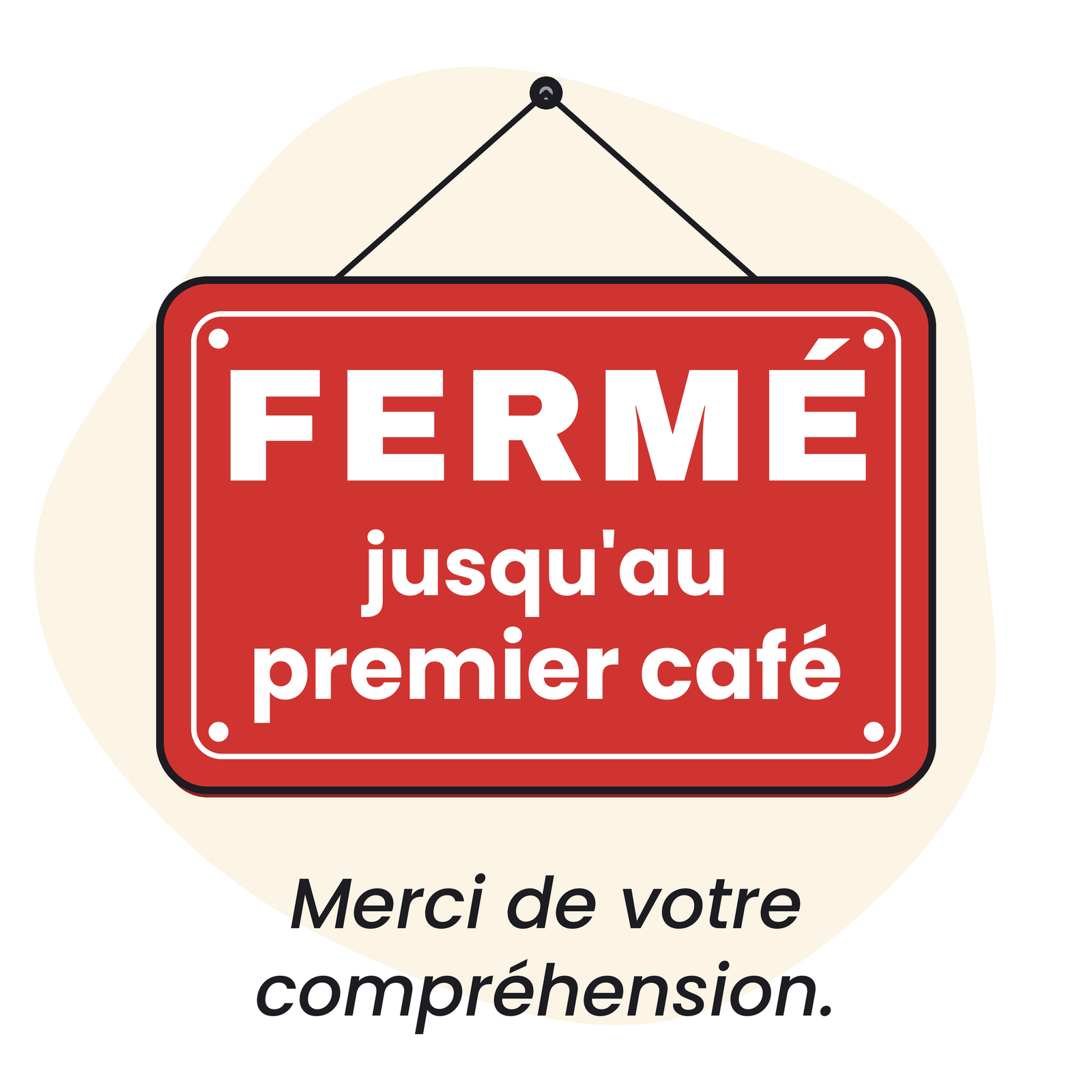 Mug vous ne passerez pas avant mon café, visuel de la face arrière