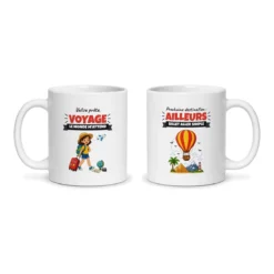 Mug voyage – les deux faces du mug côte à côte